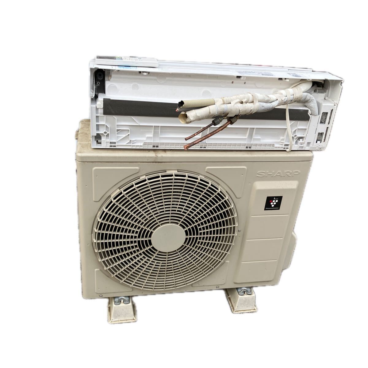 RH18 SHARP シャープ ルームエアコン エアコン プラズマクラスター AY-P56H2-W 室内機 室外機 リモコン 背板付き ポンプダウン済み