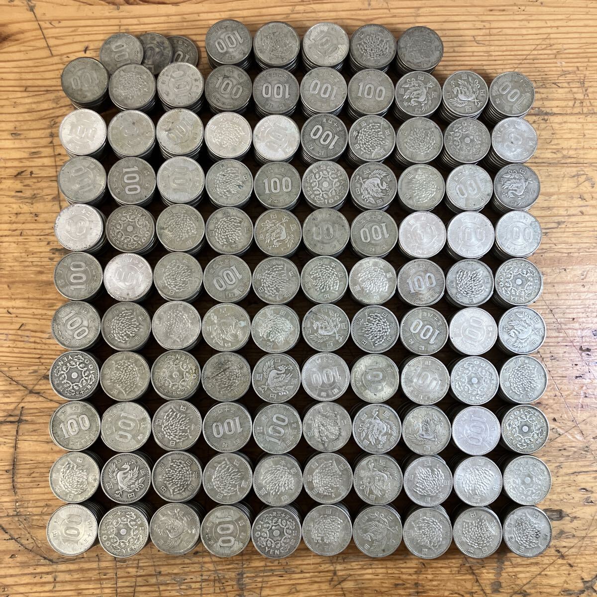 RN94【計1,053枚★】旧100円銀貨 稲穂 鳳凰 大量まとめ売り 約5.1kg 額面105,300円 古銭 硬貨 保管品