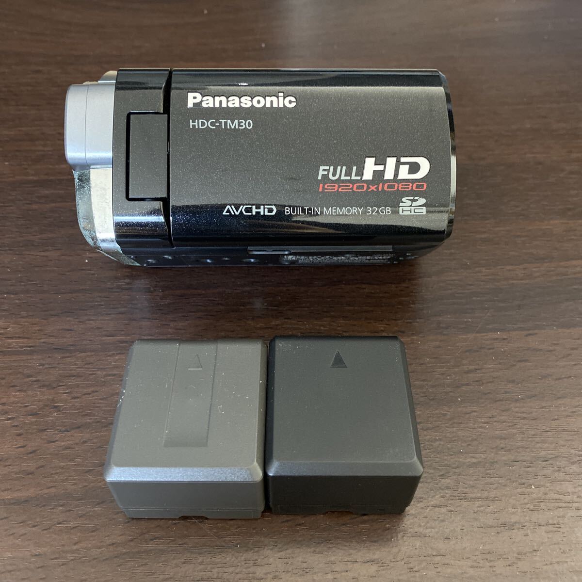 RM4 Panasonic デジタルハイビジョンビデオカメラ HDC-TM30 ブラック バッテリー付 パナソニック 2009年製 動作未確認 現状品