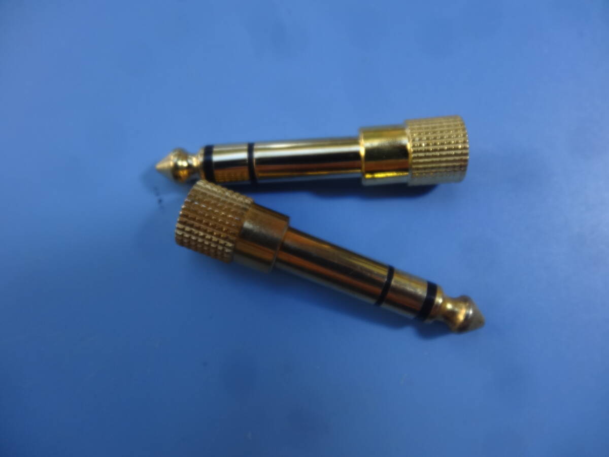 ヘッドフォン 3.5mm 変換 6.5mm 変換アダプター 3.5mm→6.5mm 　2本