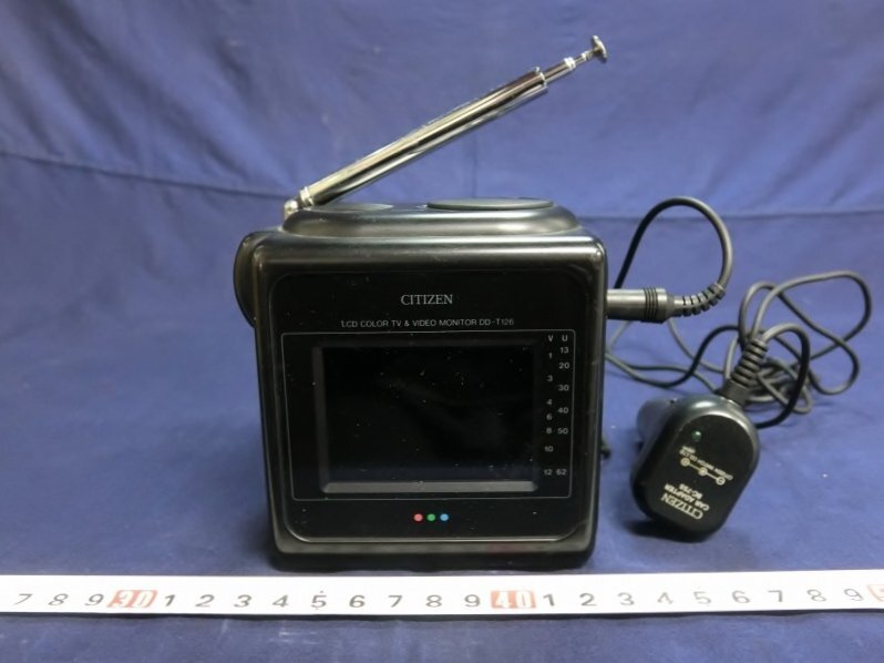 L1962 CITIZEN シチズン ポータブルテレビ 液晶カラーテレビ DD-T126 ジャンク品 昭和レトロ