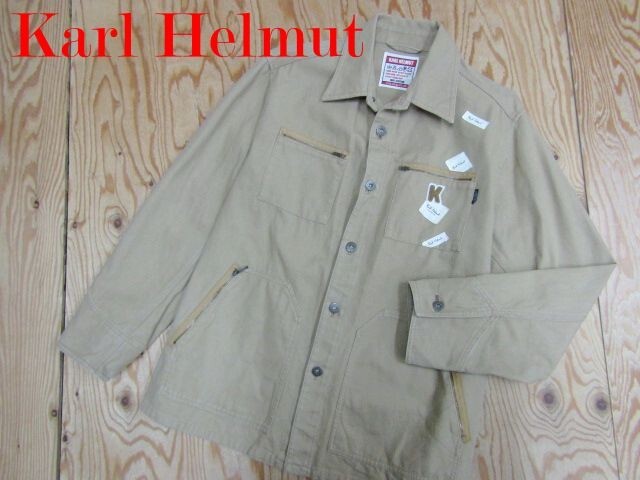 ★カールヘルム Kaul Helmut★メンズ キャンバスコットン ワークジャケット ロゴ刺繍入り★R80412032B