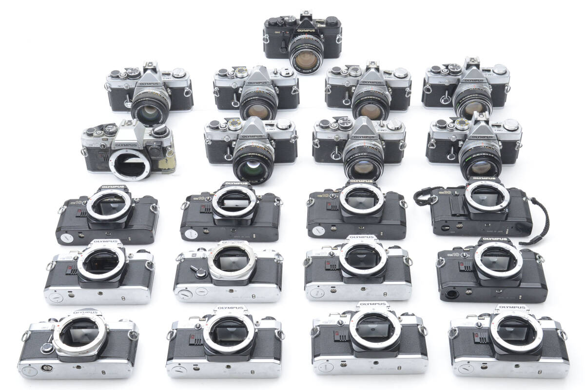 7000 【ジャンク】 Olympus Omシリーズ カメラボディ21点 レンズ8点 まとめセット オリンパス Mfフィルムカメラ