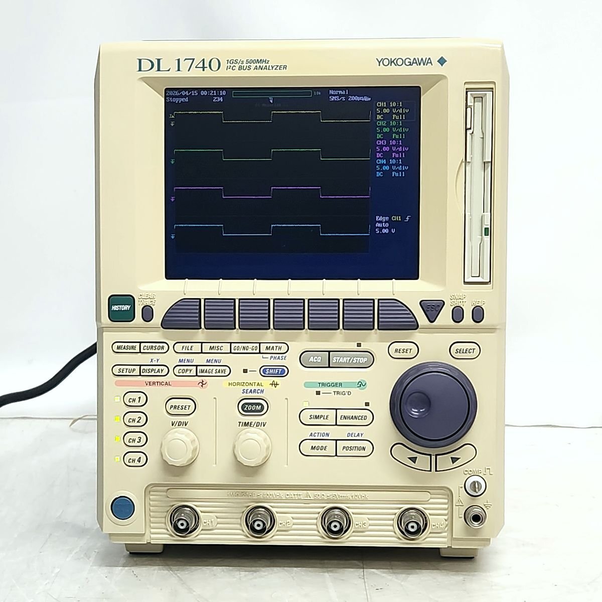 YOKOGAWA 横河 DL1740 4ch/500MHz I2C BUS ANALYZER（デジタルオシロスコープ）【中古/動作しますが現状品】#441958