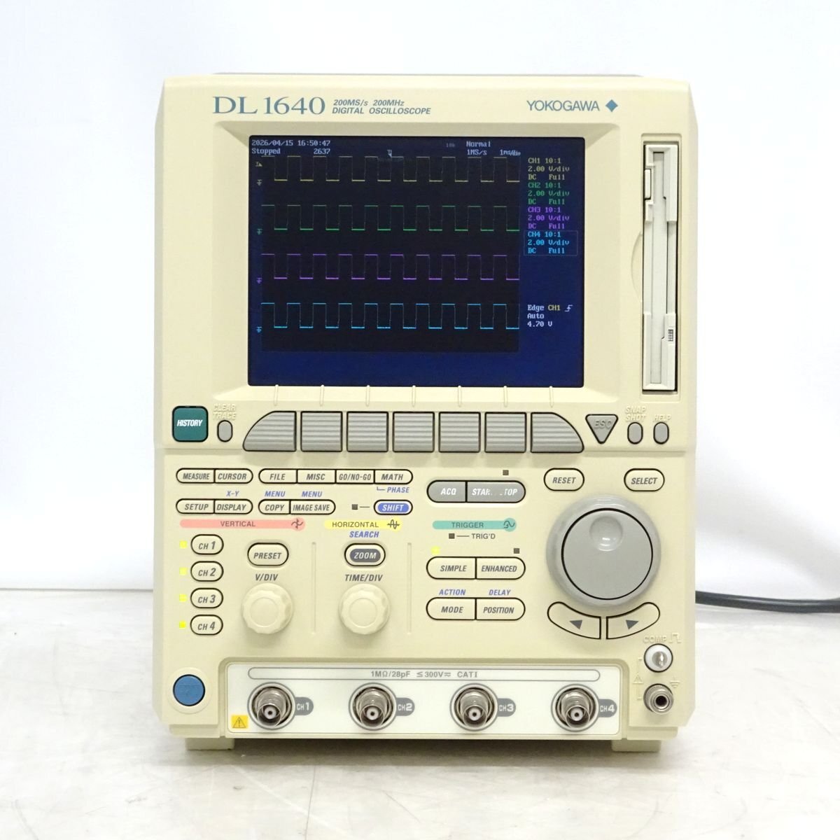 YOKOGAWA 横河 DL1640 4ch/200MHz デジタルオシロスコープ【中古/4ch計測同調】#447581