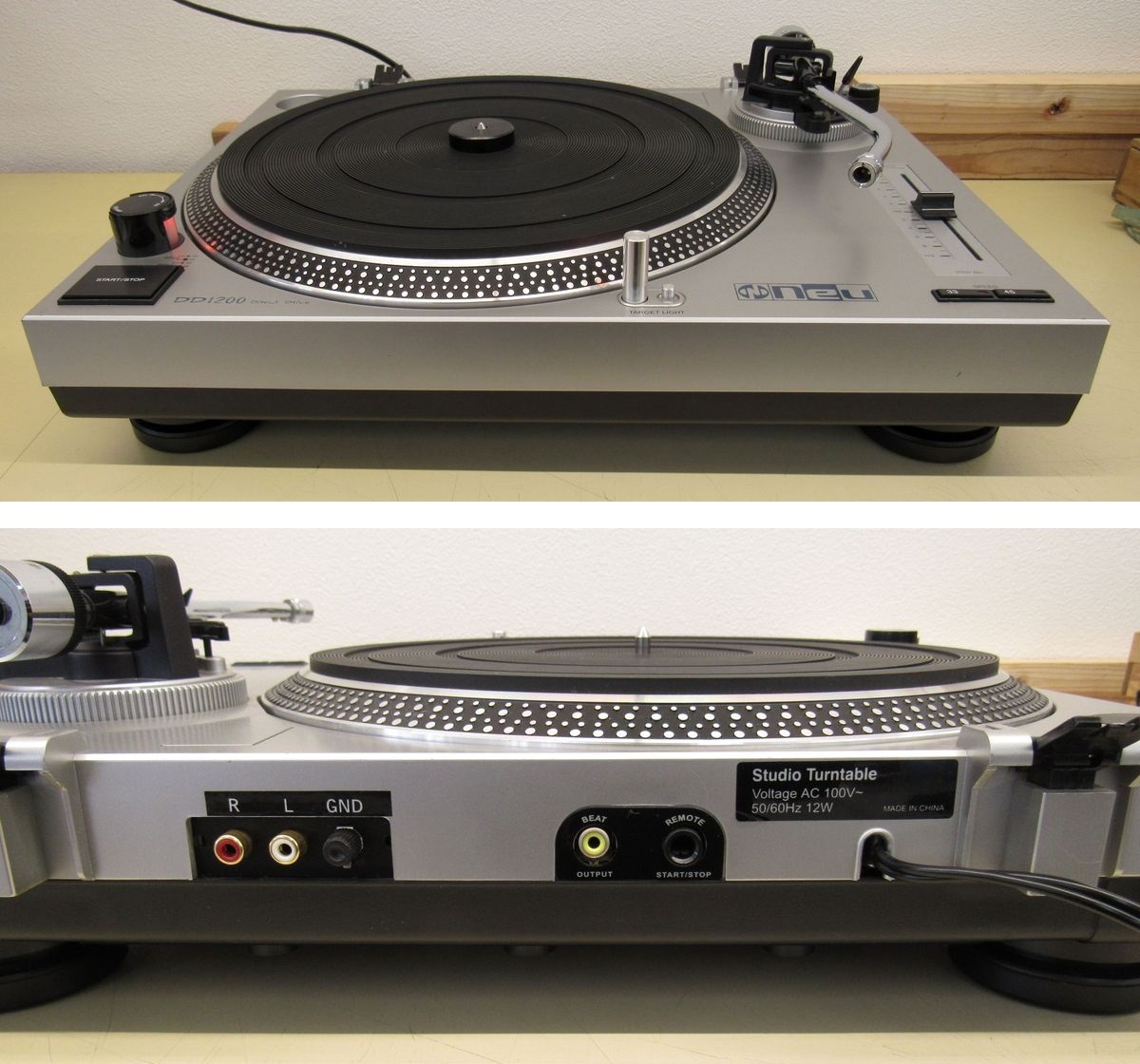 ■ BFd neu DD-1200 音出し確認済 ターンテーブル レコードプレーヤー 中古 クォーツ制御 ダイレクトドライブ DJ用 ピッチコン 動作品 U81