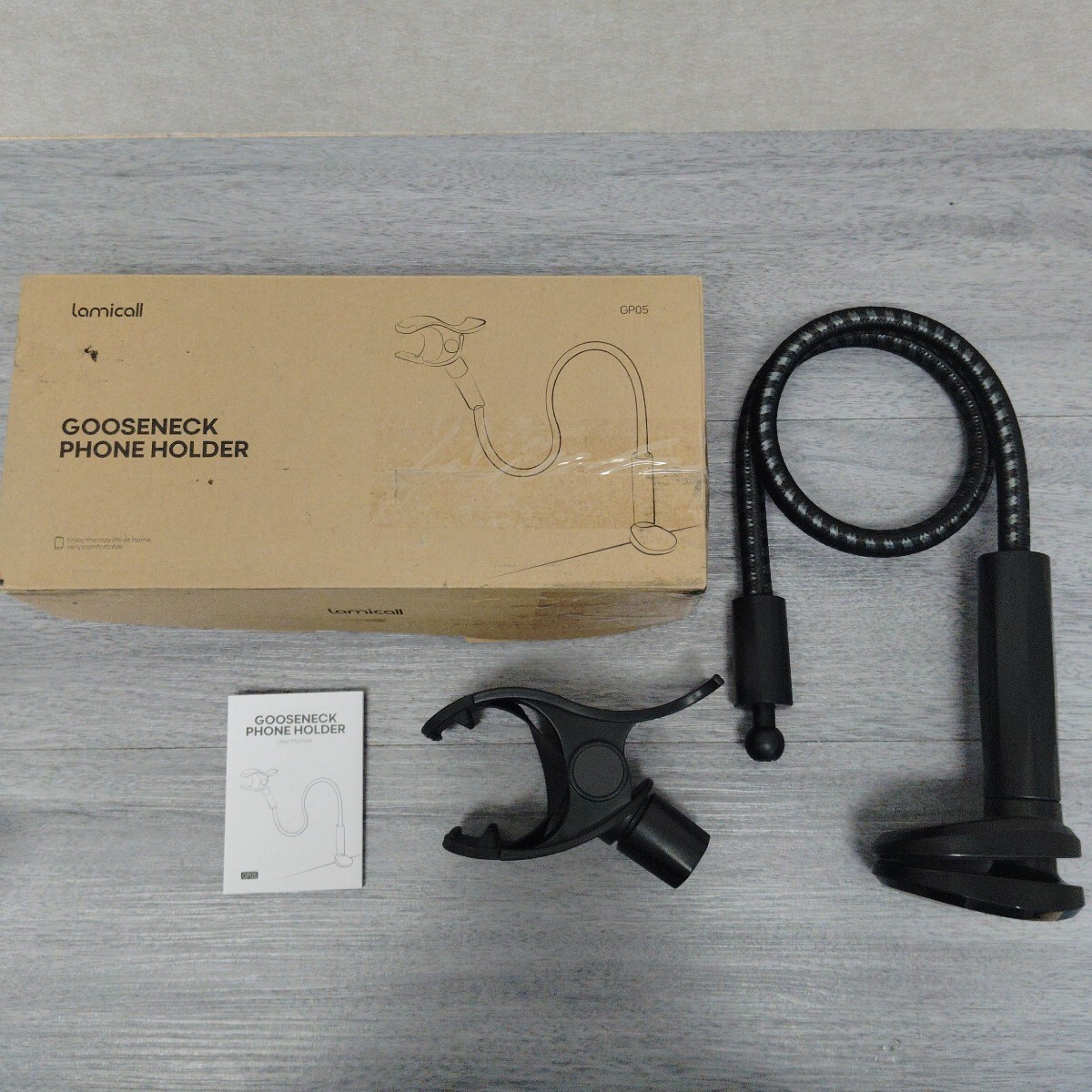 y041410t Lamicall 360° 寝ながら スマホアームスタンド ベット スマホホルダー アーム スタンド 携帯 回転 黒