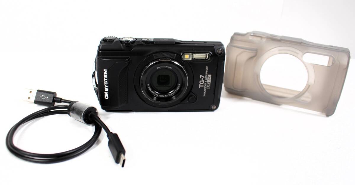 Y7213＃◆中古品◆OLYMPUS オリンパス OM SYSTEM TG-7 ブラック