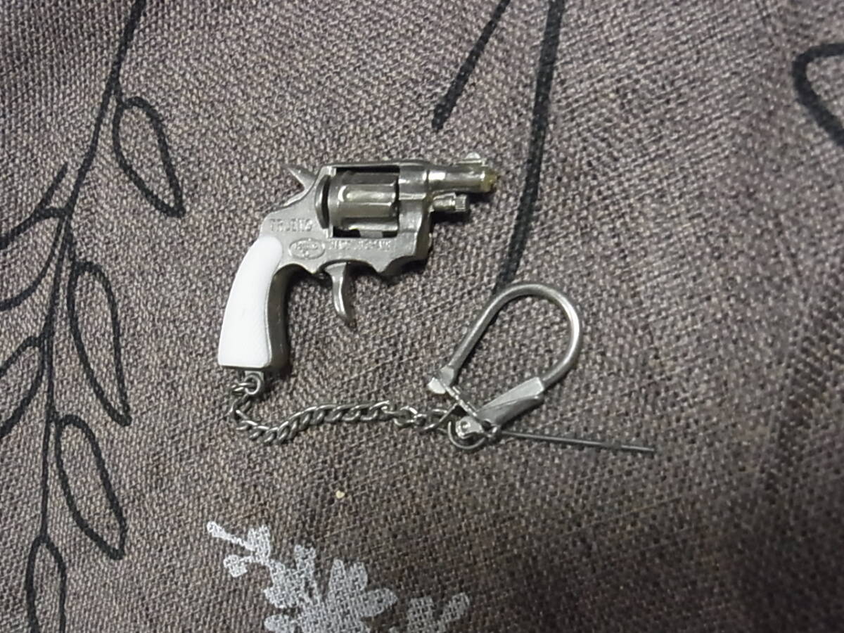 美品　レトロ　GUN キーホルダー TRUENO Redondo 　ピストル 　銃　当時物 　スペイン製 　送料140円～