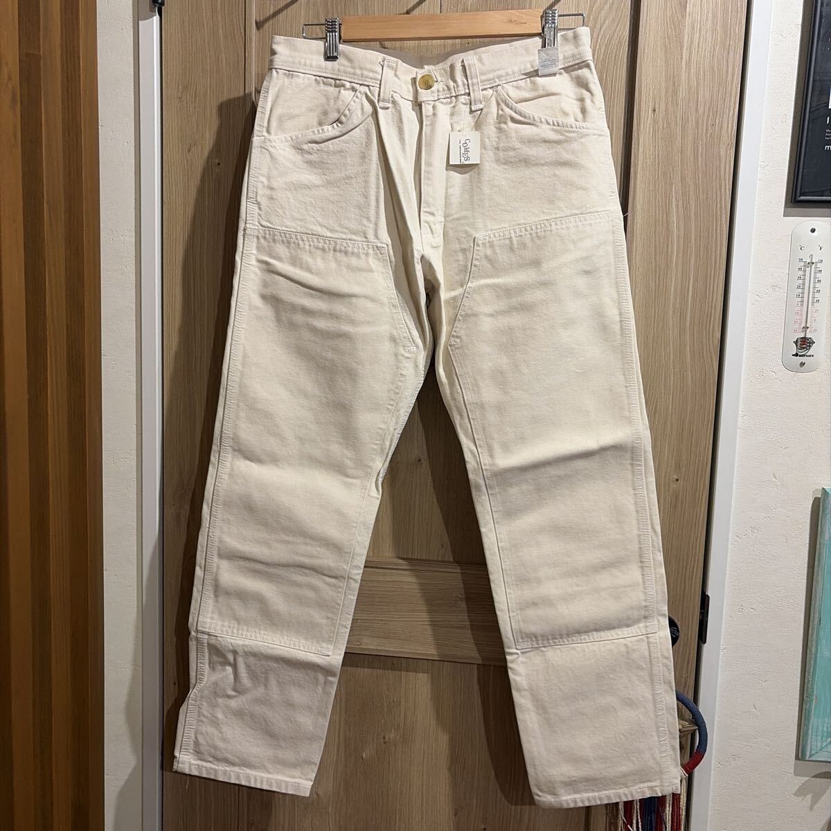 サンデーワークス ホワイト ワークパンツ ダブルニーデッドストック新品未使用品絶版品希少品