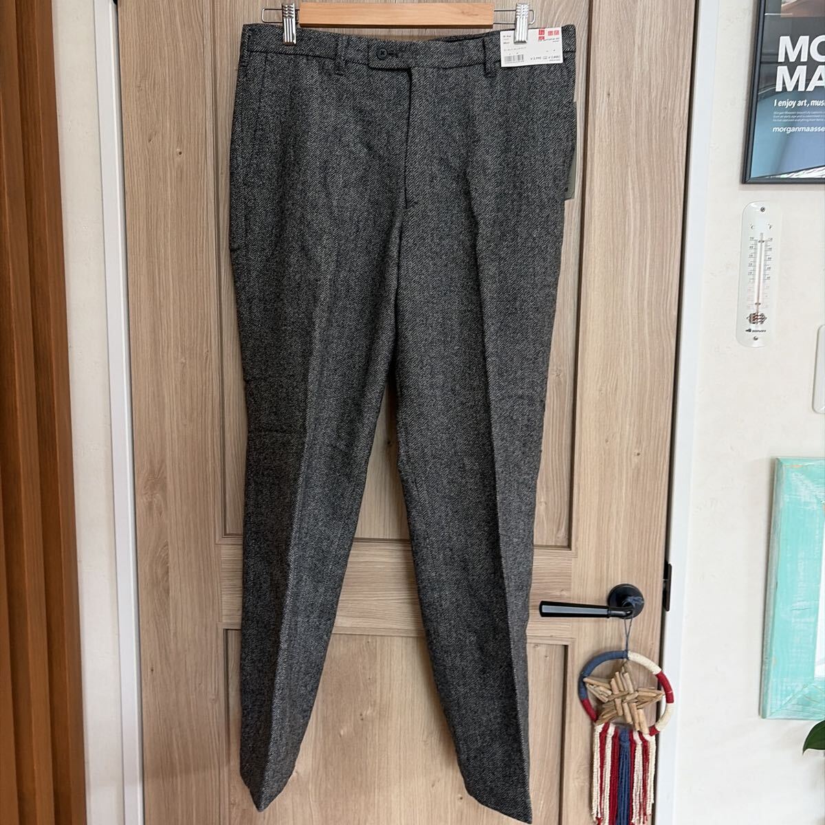 ユニクロ グレー ウールパンツデッドストック新品未使用品