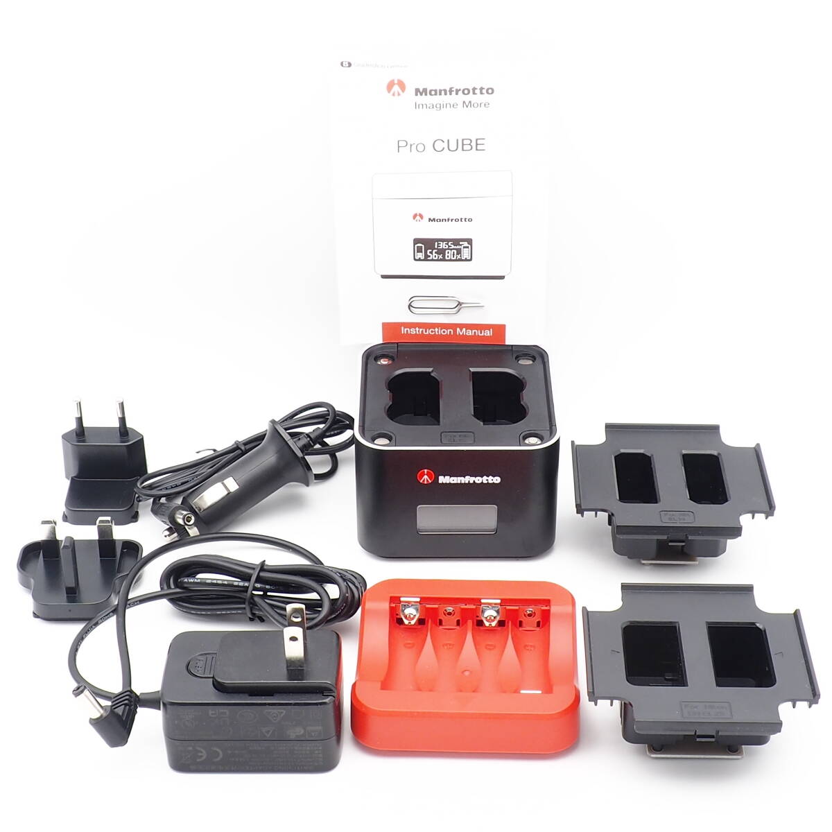 Manfrotto Pro CUBE for Nikon EN-EL15 / EN-EL14 / EN-EL25 ツインチャージゃー さらに 単3/4本 / USB充電 も同時にOK Z8/Z6III/Z7II/Zf
