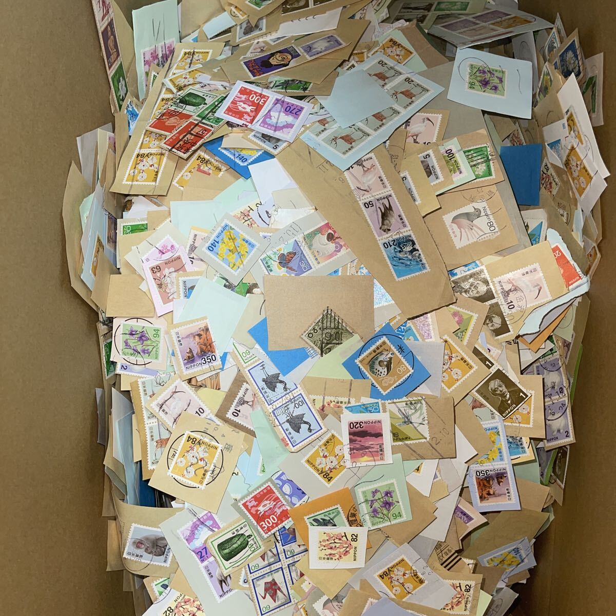 使用済み紙付普通日本切手12キロボックス　12kg