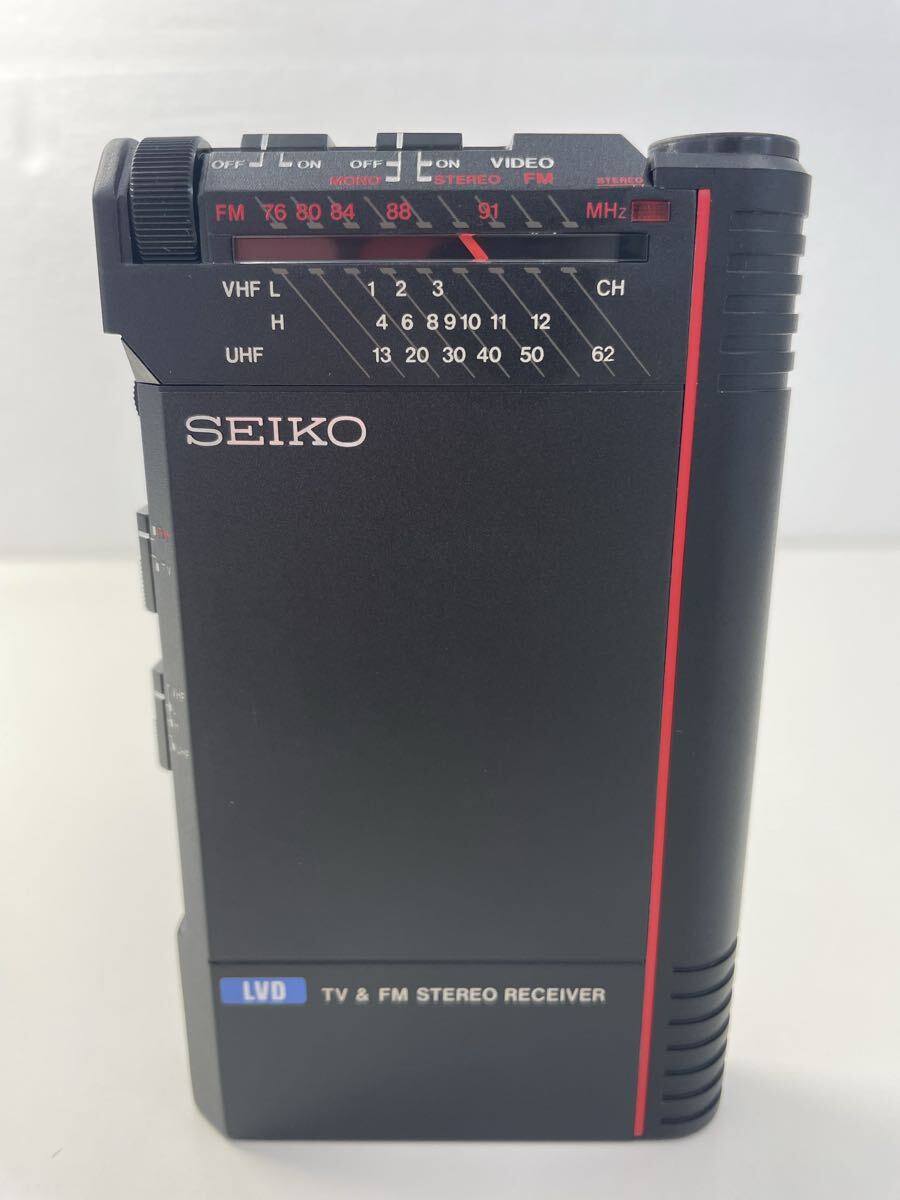 上2603-1068 SEIKO セイコー LVD TV&FM STEREO RECEIVER TR01-01 レシーバー 受信機 FM ラジオ ジャンク