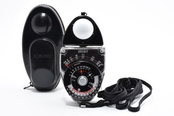 RU1049★セコニック SEKONIC STUDIO DELUXE L-28c2 露出計 ケース＆ストラップ付
