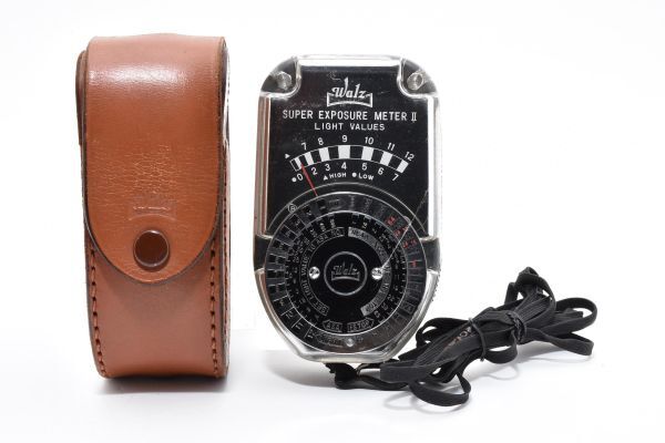 RU1057★ワルツ Walz SUPER EXPOSURE METER Ⅱ LIGHT VALUES 露出計 ケース＆ストラップ付