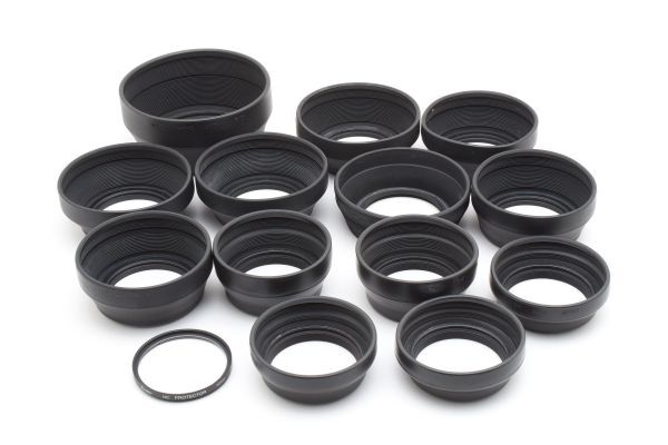 RU1073★ニコン Nikon HR-1 HR-2 HR-3 HR-4 HR-5 ラバー フード 12個セット フィルターおまけ付き