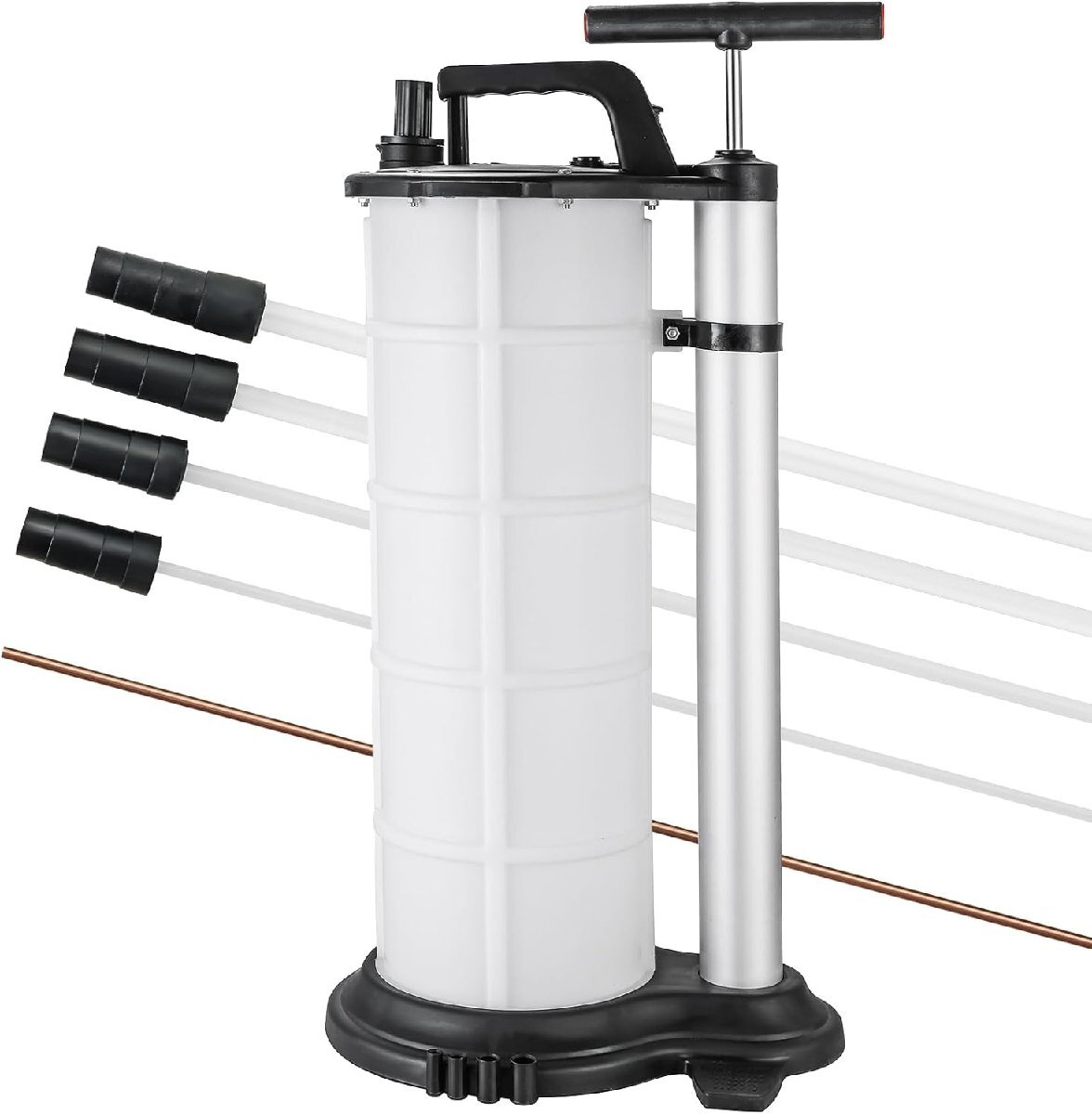 手動式 オイルチェンジャー 手動 9L ホース オイル交換 軽量 オイルポンプ 手動式 オイル抜き エンジンオイル 自動車 車 バイク DIY