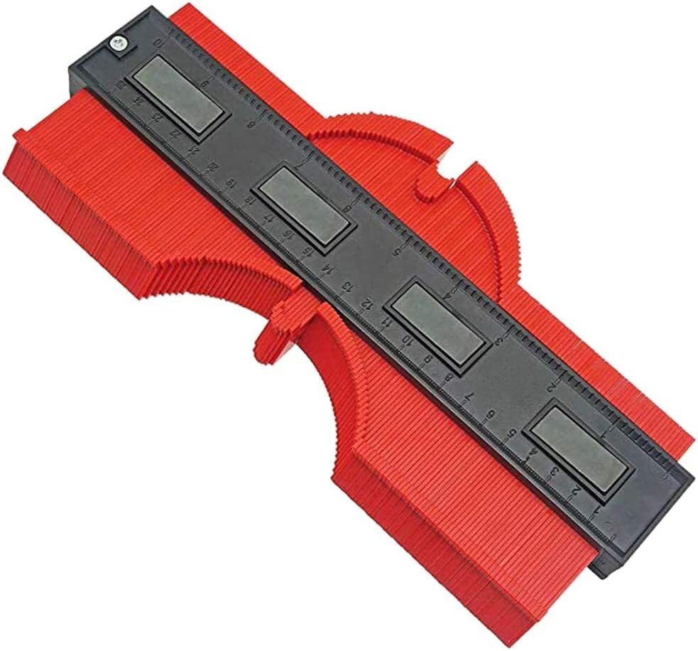 型取りゲージ コンターゲージ Lサイズ 大型 測定 曲線定規 DIY 輪郭コピー 測定工具 280mm 角度 曲線 目盛 定規 フレームゲージ