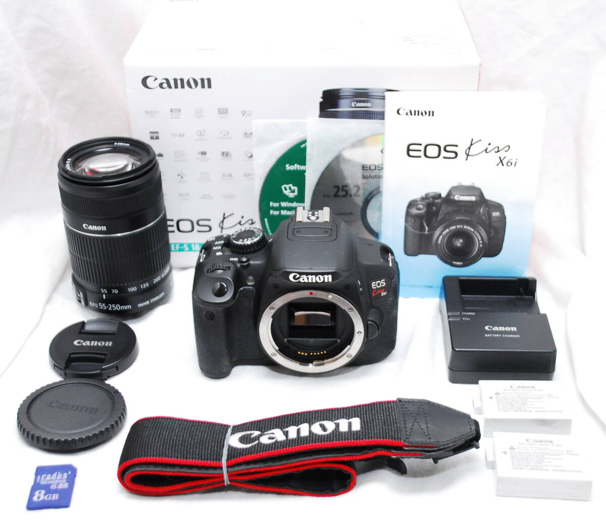【良品・豪華セット】Canon キヤノン Kiss X6i EF-S 55-250mm IS Ⅱ