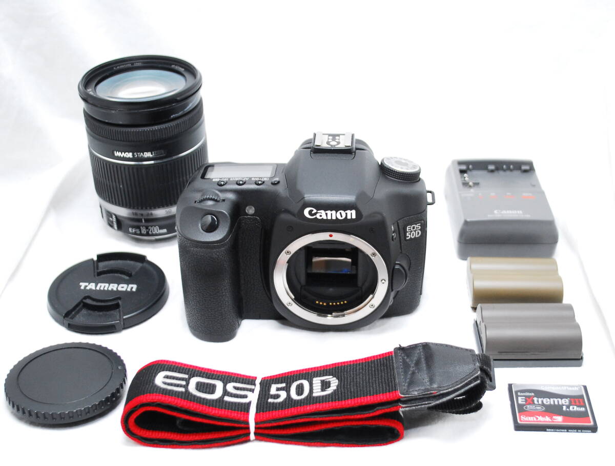 【超美品・豪華セット】Canon キヤノン EOS 50D EF-S 18-200mm F3.5-5.6 IS