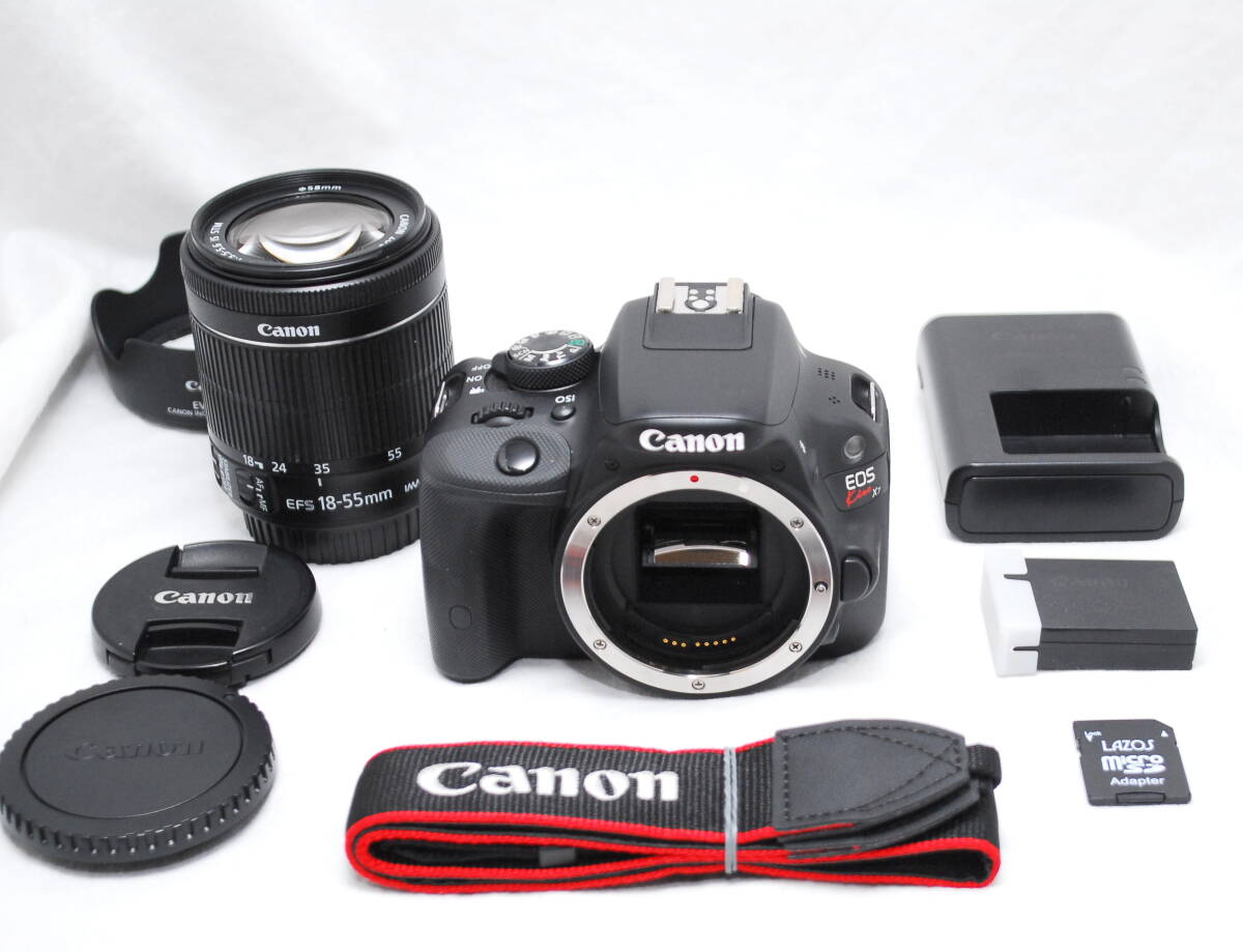 【新品同様の超美品 1000ショット・SDカード付き】Canon キヤノン Kiss X7 EF-S 18-55mm STM