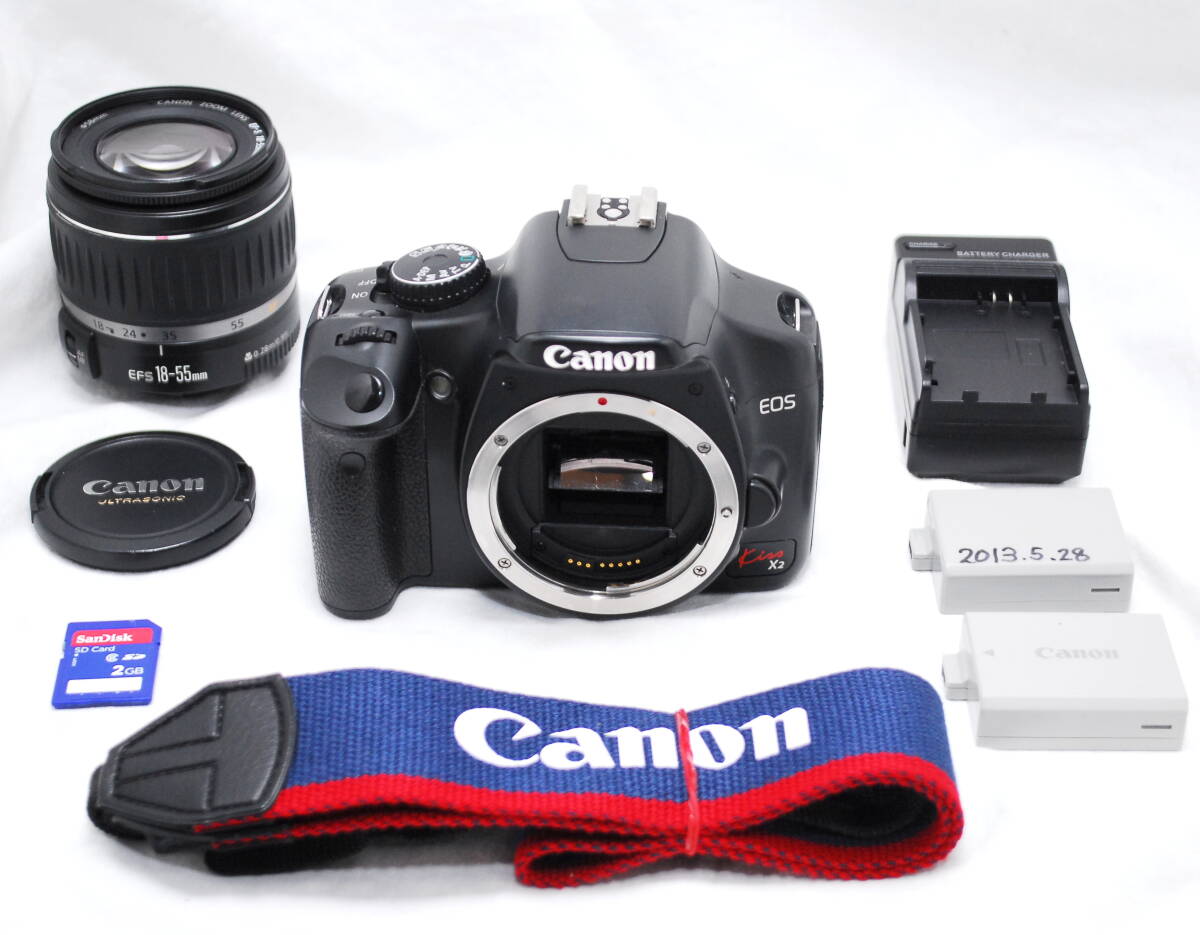 【美品・豪華セット】Canon キヤノン Kiss X2 EF-S 18-55mm Ⅱ USM