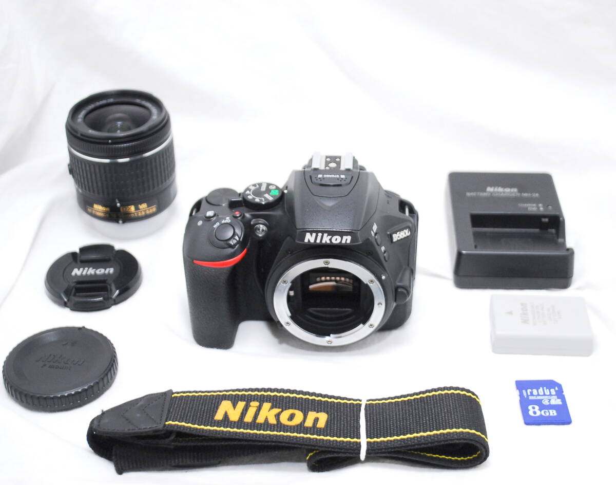 【新品同様の超美品 3256ショット・SDカード付き】Nikon ニコン D5600 AF-P 18-55mm VR