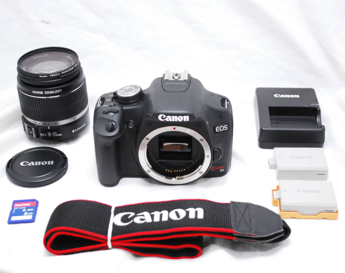 【新品級の超美品 4000ショット・豪華セット】Canon キヤノン Kiss X3 EF-S 18-55mm IS