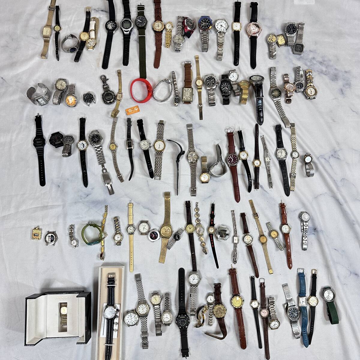 時計 まとめ 大量 セイコー レイモンドウィル 箱付 クォーツ 機械式 約4.5ｋｇ 約101本 1円 腕時計 機械式 手巻き ブランド アナログ 