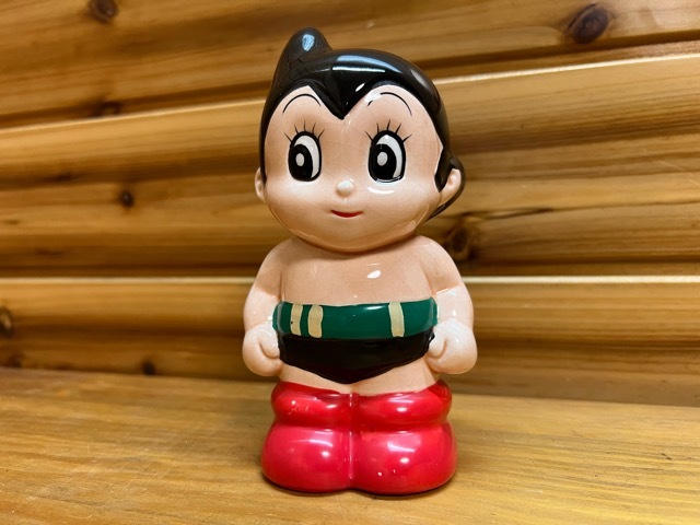 ★鉄腕アトム★貯金箱★陶器製★約16㎝★昭和レトロ・当時物★現状品★