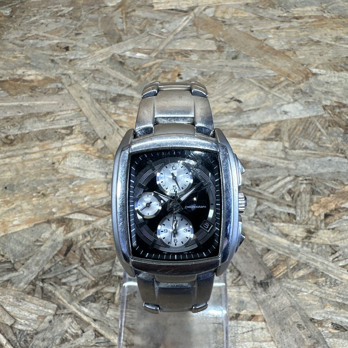 ukom0409/1円〜/SEIKO/セイコー/WIRED/ワイアード/7T92-0GC0/クォーツ/QZ/クロノグラフ/デイト/腕時計/現状不動品