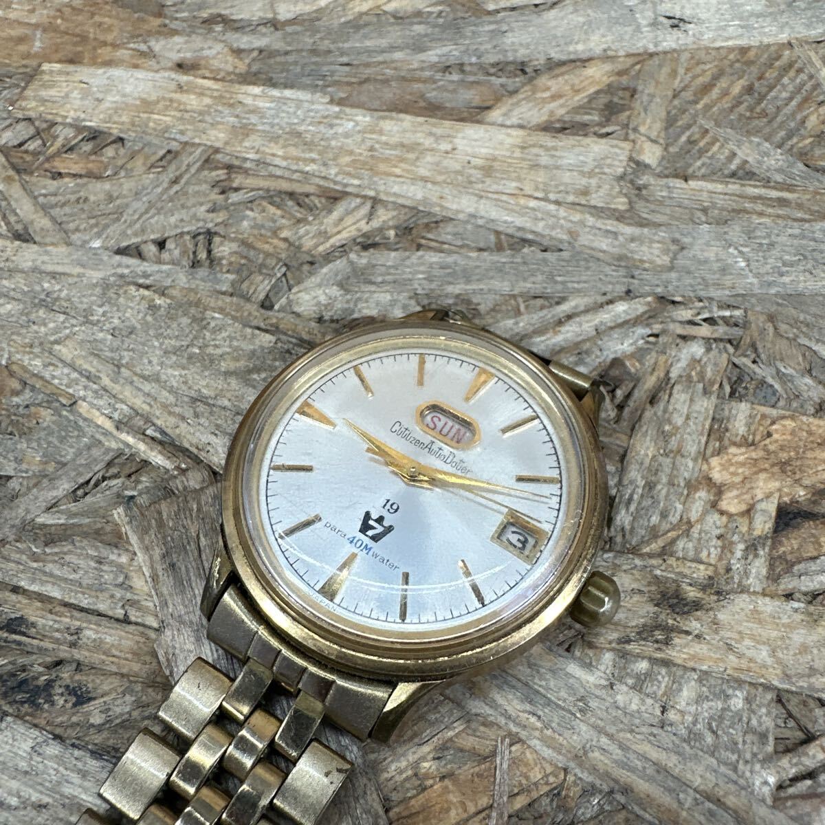 ae0411/1円〜/CITIZEN/シチズン/Auto Dater/オートデーター/腕時計/ADSG-51301/自動巻き/デイデイト/メンズ/現状稼働/ジャンク