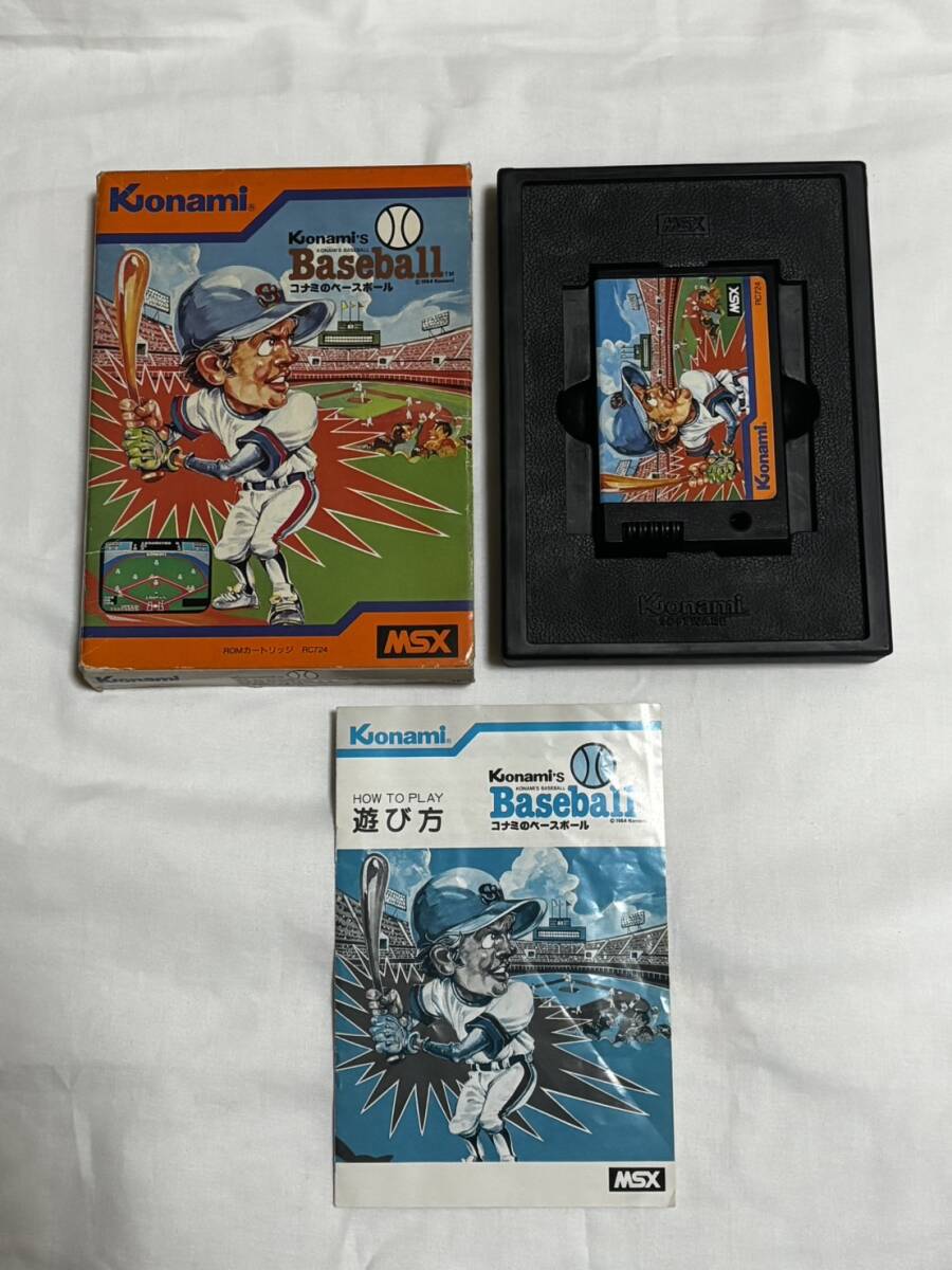 ○komami's baseball コナミのベースボール ケース/箱/説明書付き KONAMI コナミゲームカートリッジ 昭和レトロゲーム ソフト