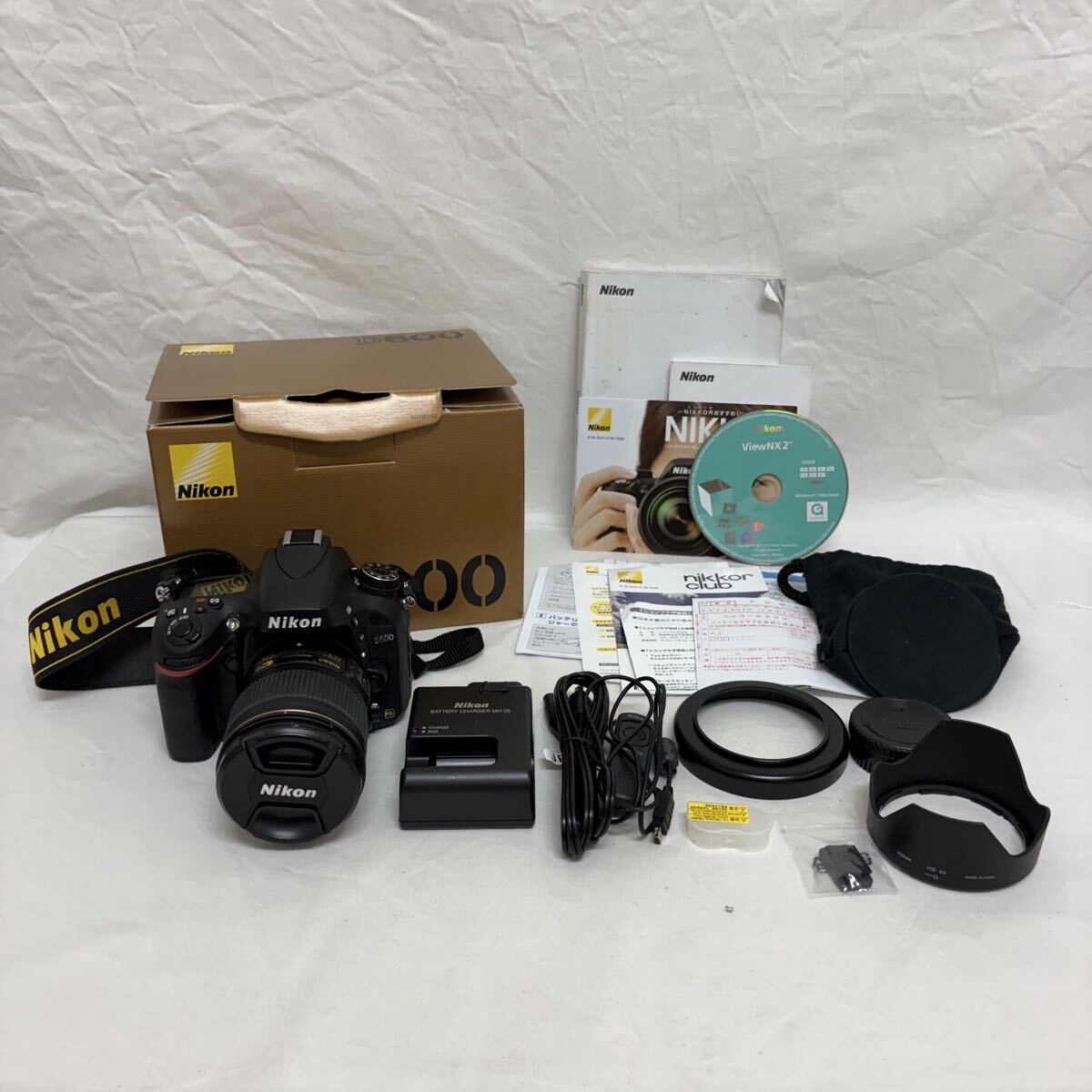 00024【0401 B-1603】Nikon ニコン D600 AF-S NIKKOR 28mm 1:1.8G デジタル一眼レフカメラ 一眼レフ レンズ レンズフード付き 通電確認済み