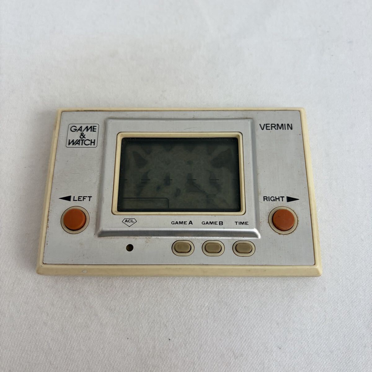 0051【0327 B1549-1】Nintendo 任天堂 GAME&WATCH ゲームウォッチ VERMIN MT-03 昭和レトロ 当時物 通電確認済み 現状品