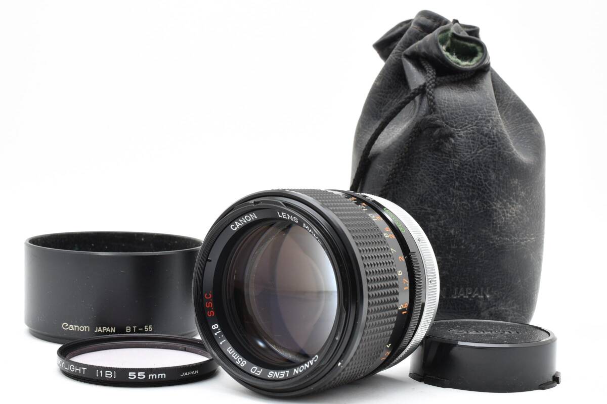  ★極上品★キヤノン Canon FD 85mm 1:1.8 S.S.C. BT-55 kenko SKYLIGHT 55mm Y0425#H2626