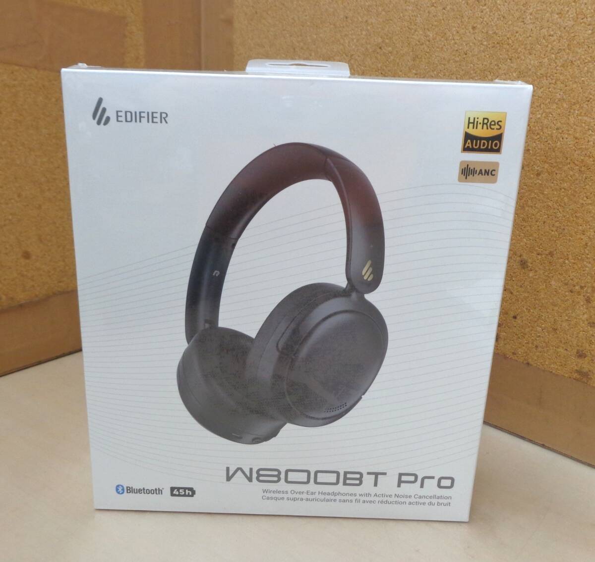 O4★Edifier W800BT Pro ワイヤレス ヘッドホン アクティブノイズキャンセリング　ブラック★未開封