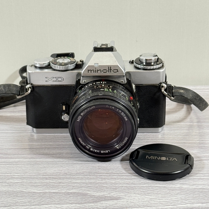 ミノルタ　MINOLTA　XD　フィルムカメラ 一眼レフ　マニュアルフォーカス　MD ROKKOR １:1.4 f=50mm