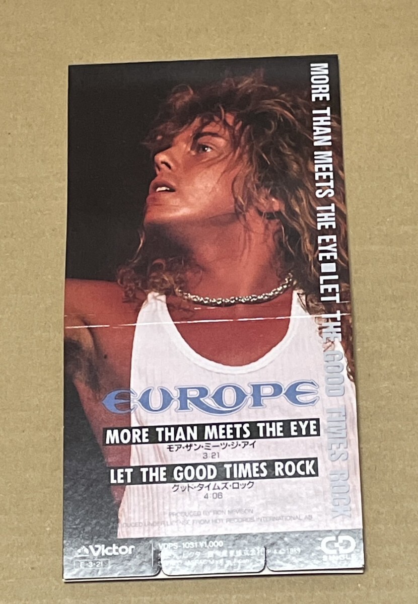 送料込 Europe - More Than Meets The Eye 国内盤 8cm CD / ヨーロッパ - モア・ザン・ミーツ・ジ・アイ / VDPS1031