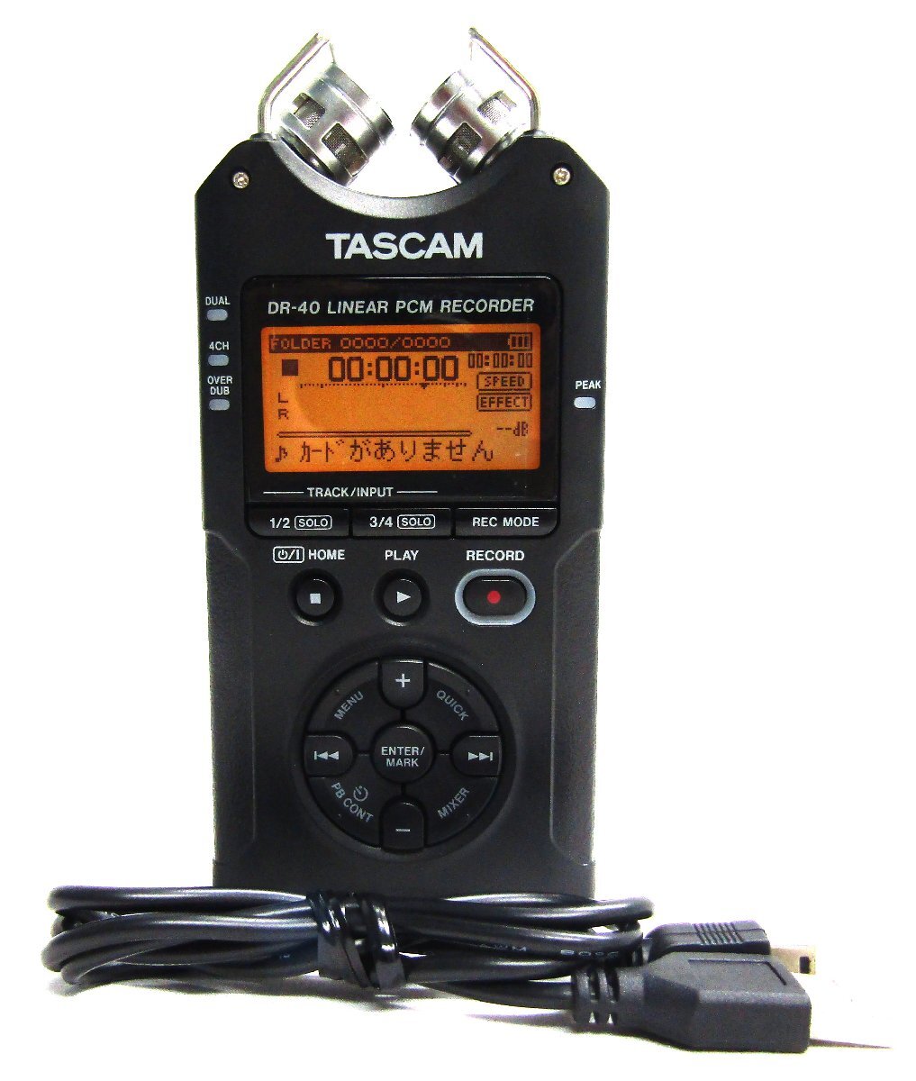 TASCAM DR-40 タスカム 4トラックポータブルオーディオレコーダー ブラック リニアPCMレコーダー ハンディレコーダー ボイスレコーダー