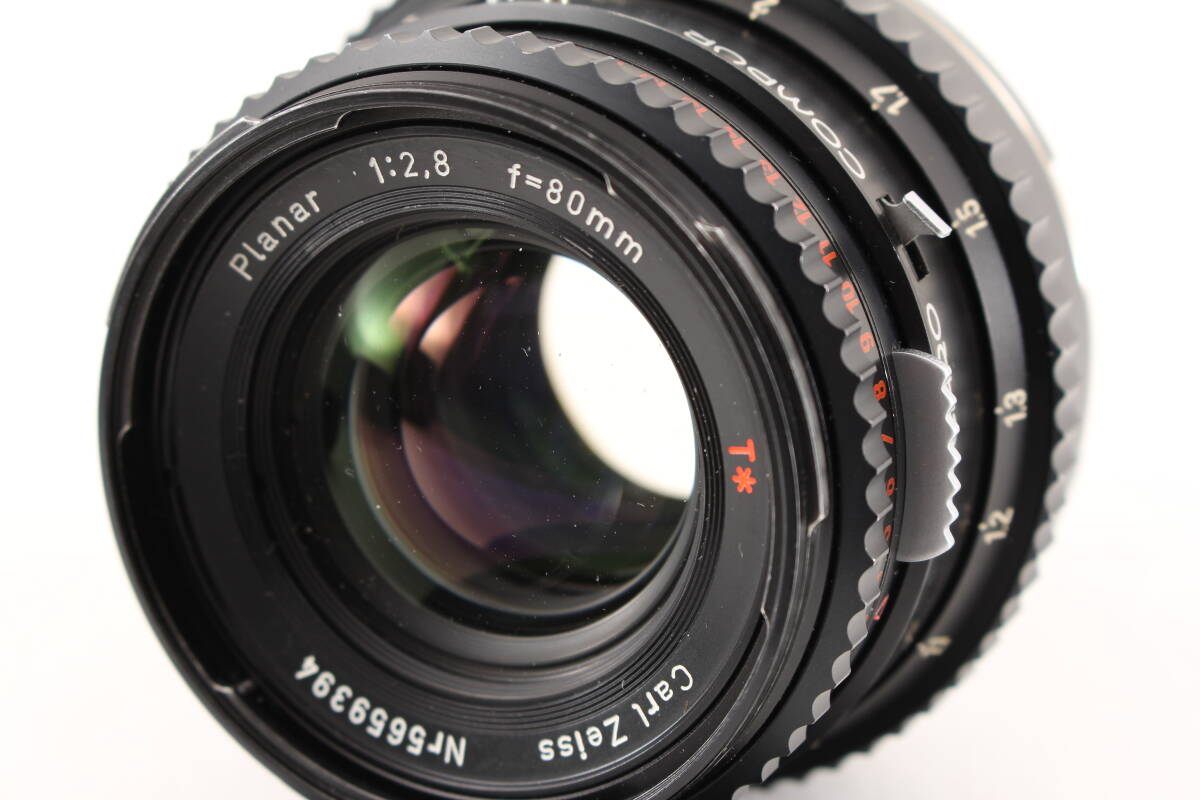 【動作品】 Carl Zeiss Planar 80mm F2.8 T Hasselblad Vマウント用 中判レンズ フード キャップ ハッセルブラッド プラナ カールツァイス