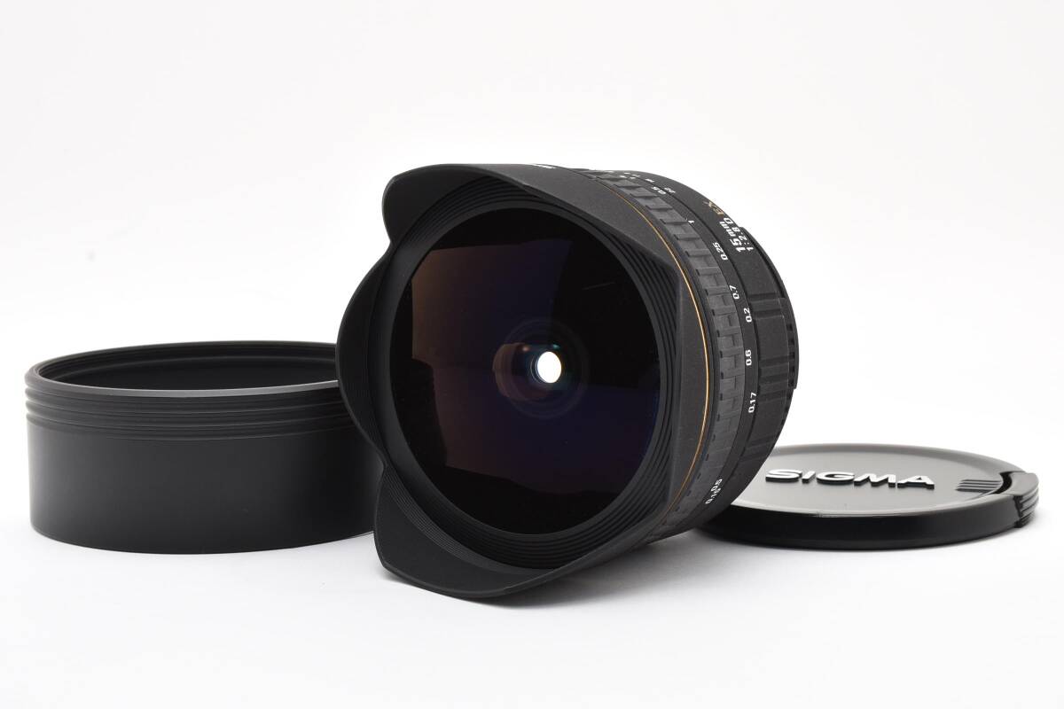 ★良品★ シグマ SIGMA 15mm F2.8 D EX FISHEYE 180° ニコン NIKON ★フード付き！　　　38-48#0 #8073