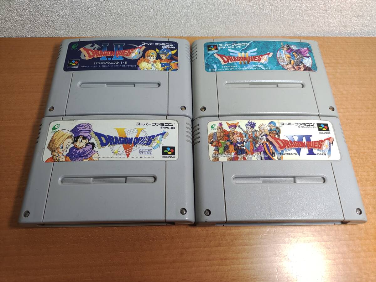 SFC　スーパーファミコン　ドラゴンクエストⅠ・Ⅱ・Ⅲ・Ⅴ・Ⅵ　kmg　1/4gs 