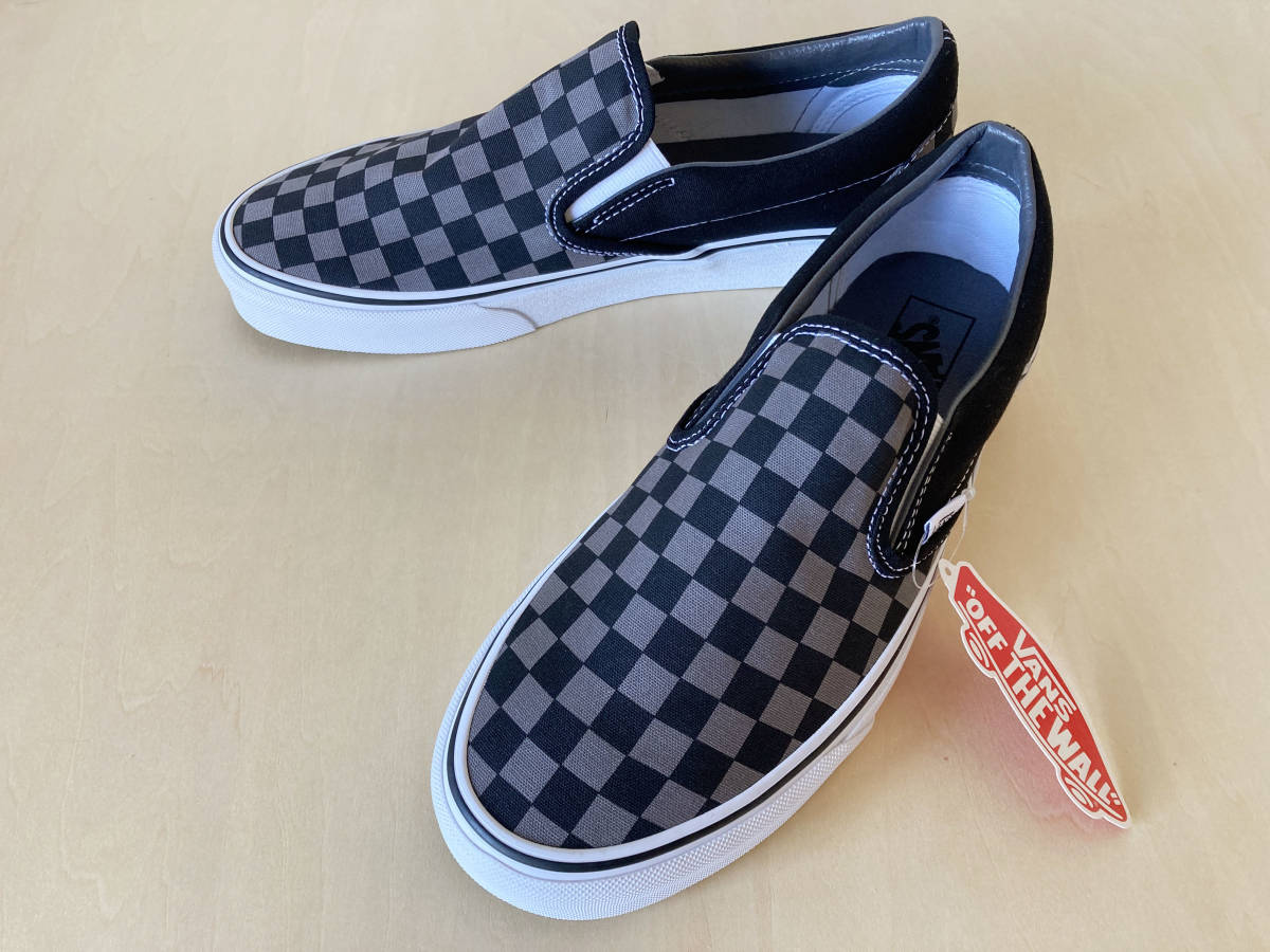 【新品】29cm スリッポン チェッカーボード VANS SLIP-ON BLACK/PEWTER/CHECKERBOARD US11/29cm VN000EYEBPJ