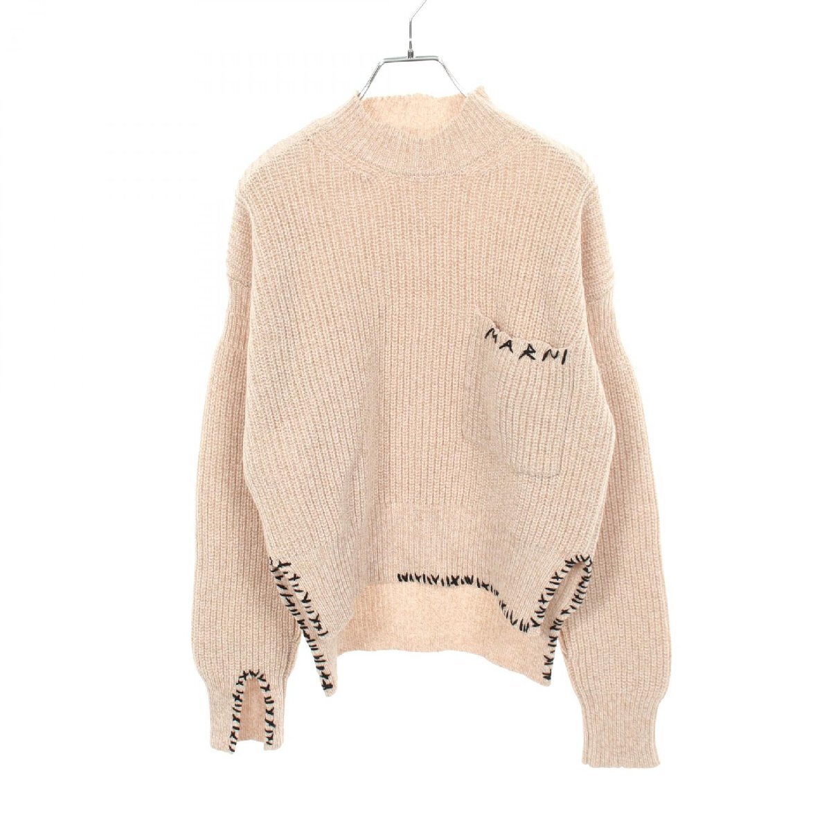 マルニ MARNI ハイネック ニット 衣料品 トップス ウール ベージュ系 DVMD0201Q0 【中古】