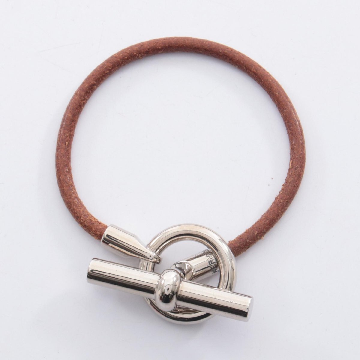 エルメス HERMES グレナン ブレスレット アクセサリー レザー ブラウン系 【中古】