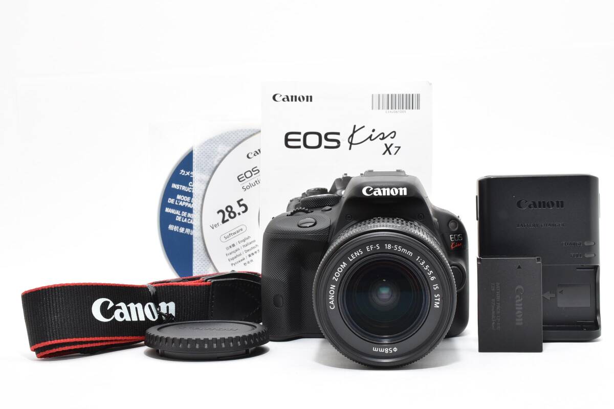 ★極上美品★ Canon キャノン EOS Kiss X7 EF-S 18-55mm F3.5-5.6 IS STM レンズキット