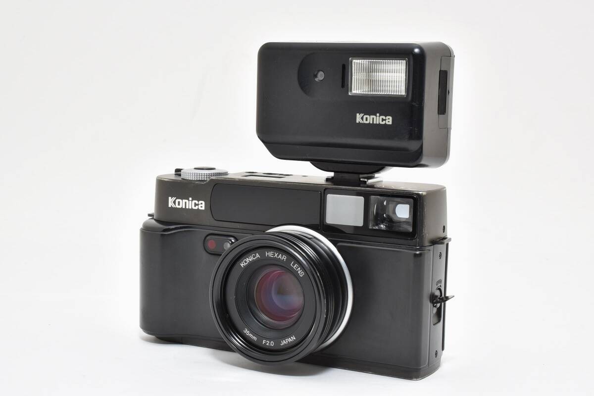 Konica コニカ HEXAR 35mm F2.0 HX-14 ストロボ コンパクトフィルム