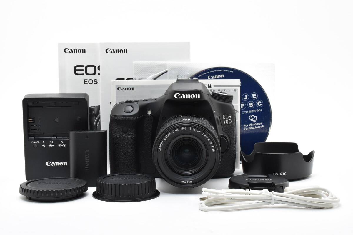 ★極上美品★ キヤノン Canon EOS 70D EF-S 18-55 IS STM レンズキット デジタル 一眼レフカメラ
